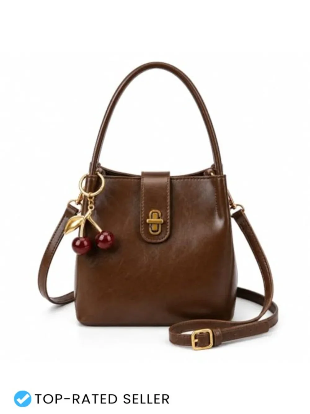 Small Crossbody Bag for Women Hobo Shoulder Bucket Handbag Vegan Leather Purse